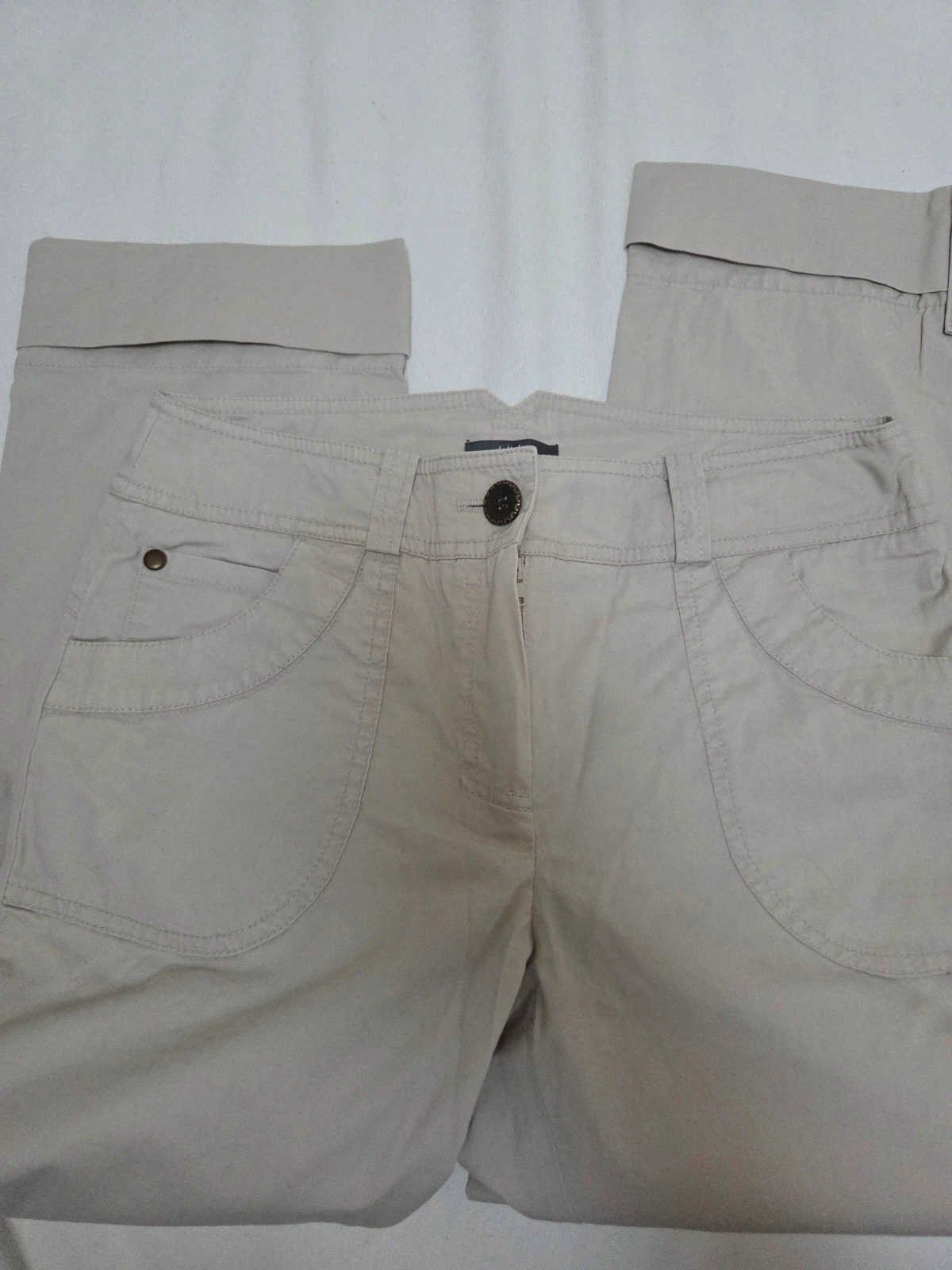 Pantacourt vintage beige – Talla 36 – photo 3